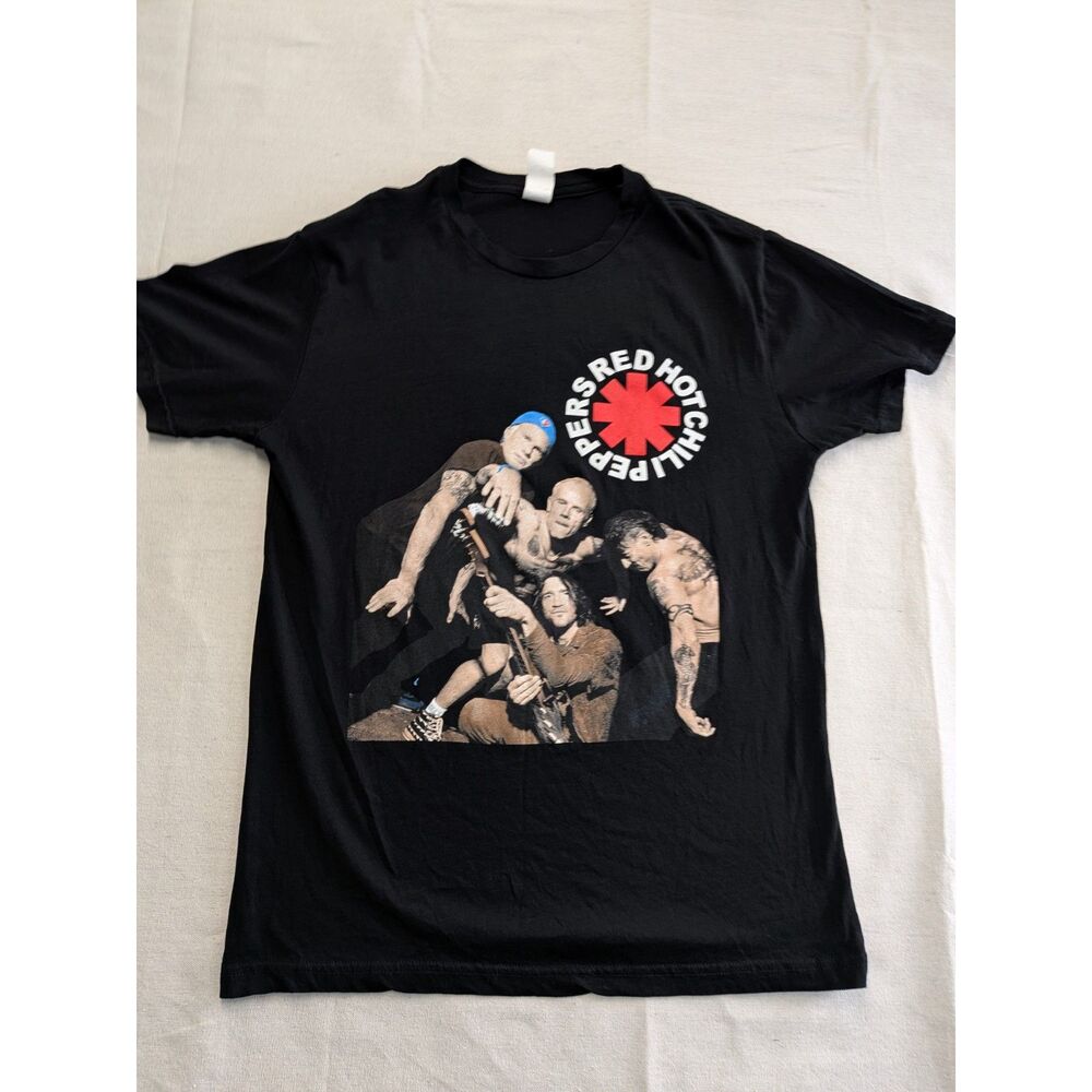 Alternative Grunge Band Tee M Red Hot Chili Peppers 2024 Tour Black Shirt